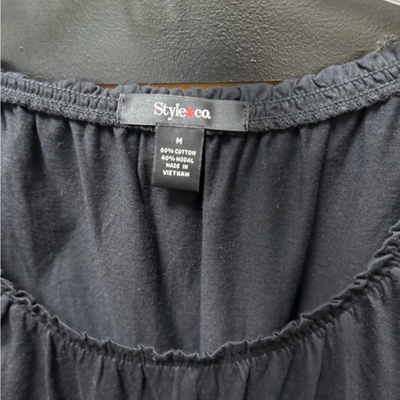 NWT Style & Co black top size M - Picture 2 of 4